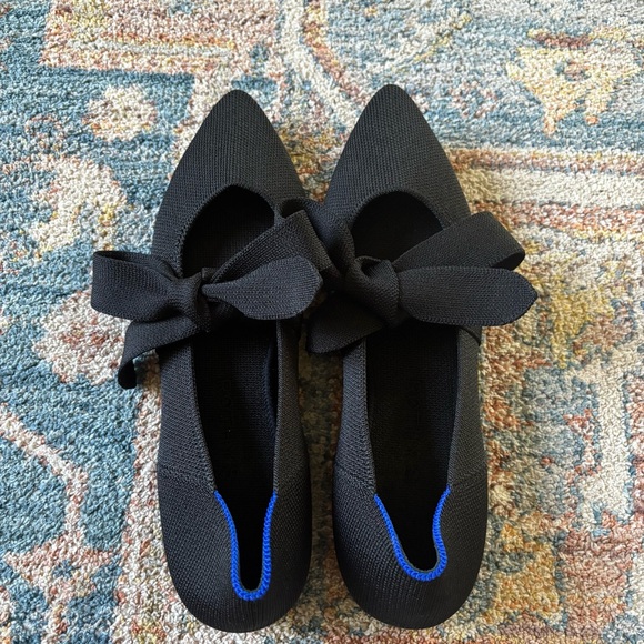 Rothy's Shoes - Rothy's Black Mary Jane Bow Flats size 7.5